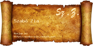 Szabó Zia névjegykártya